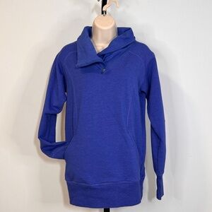 Zella Periwinkle Blue 1/4 Zip Funnel Neck Pullover Sweatshirt - Size Small